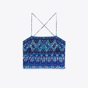 Zara printed crop top